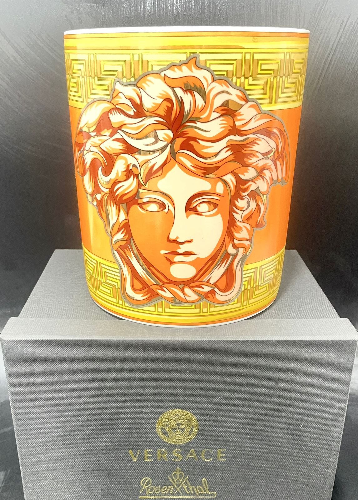 Versace cylinder vase - Image 3 of 5
